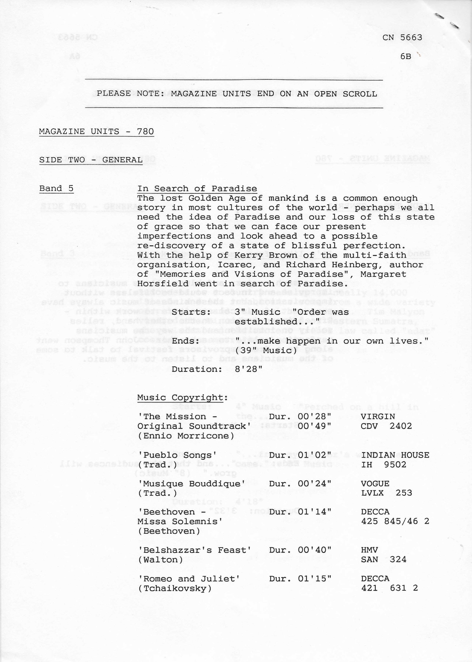 Inserts from CN 5663